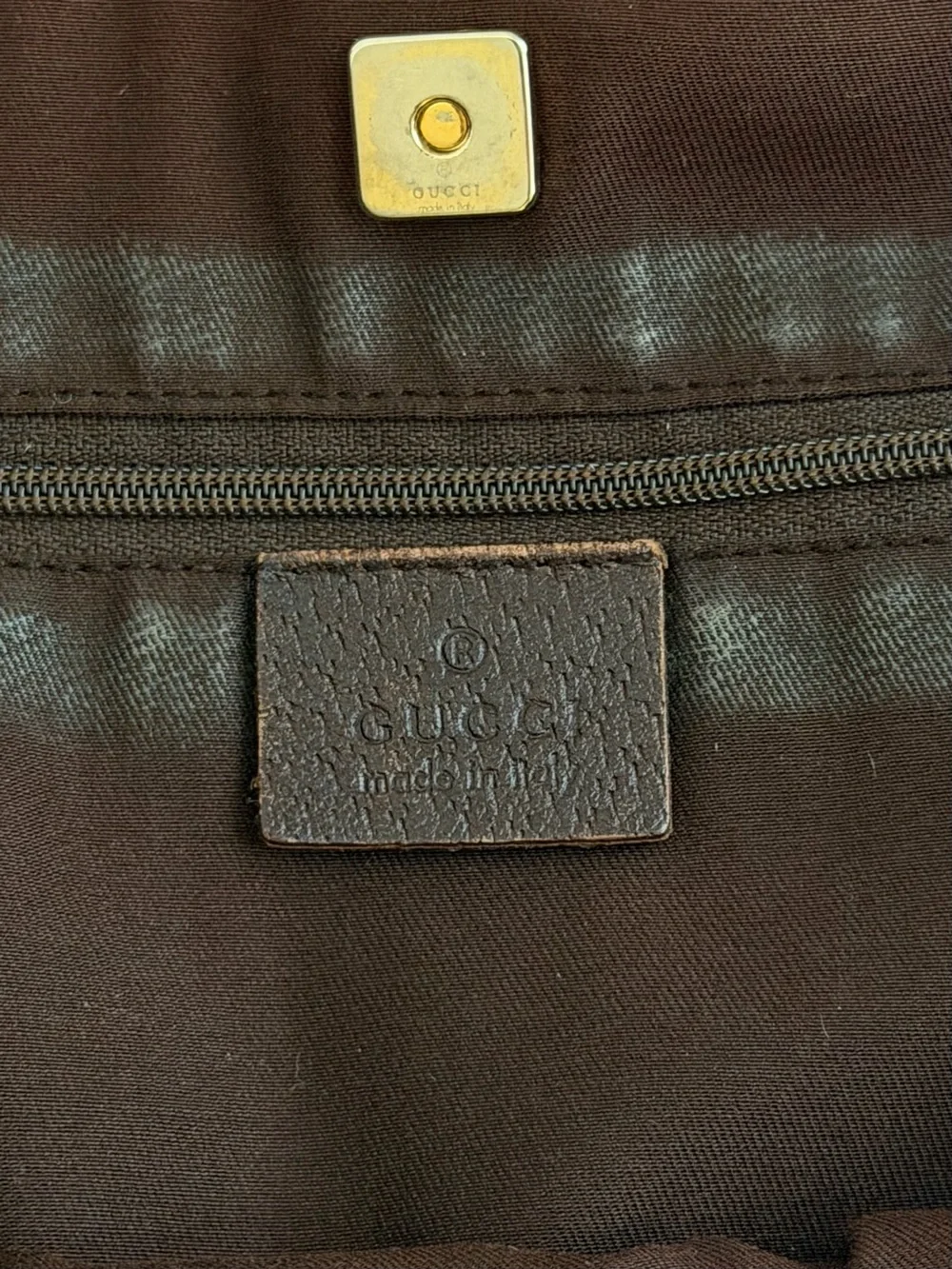 Authentic GUCCI GG Canvas Abbey Pocket Tote bag